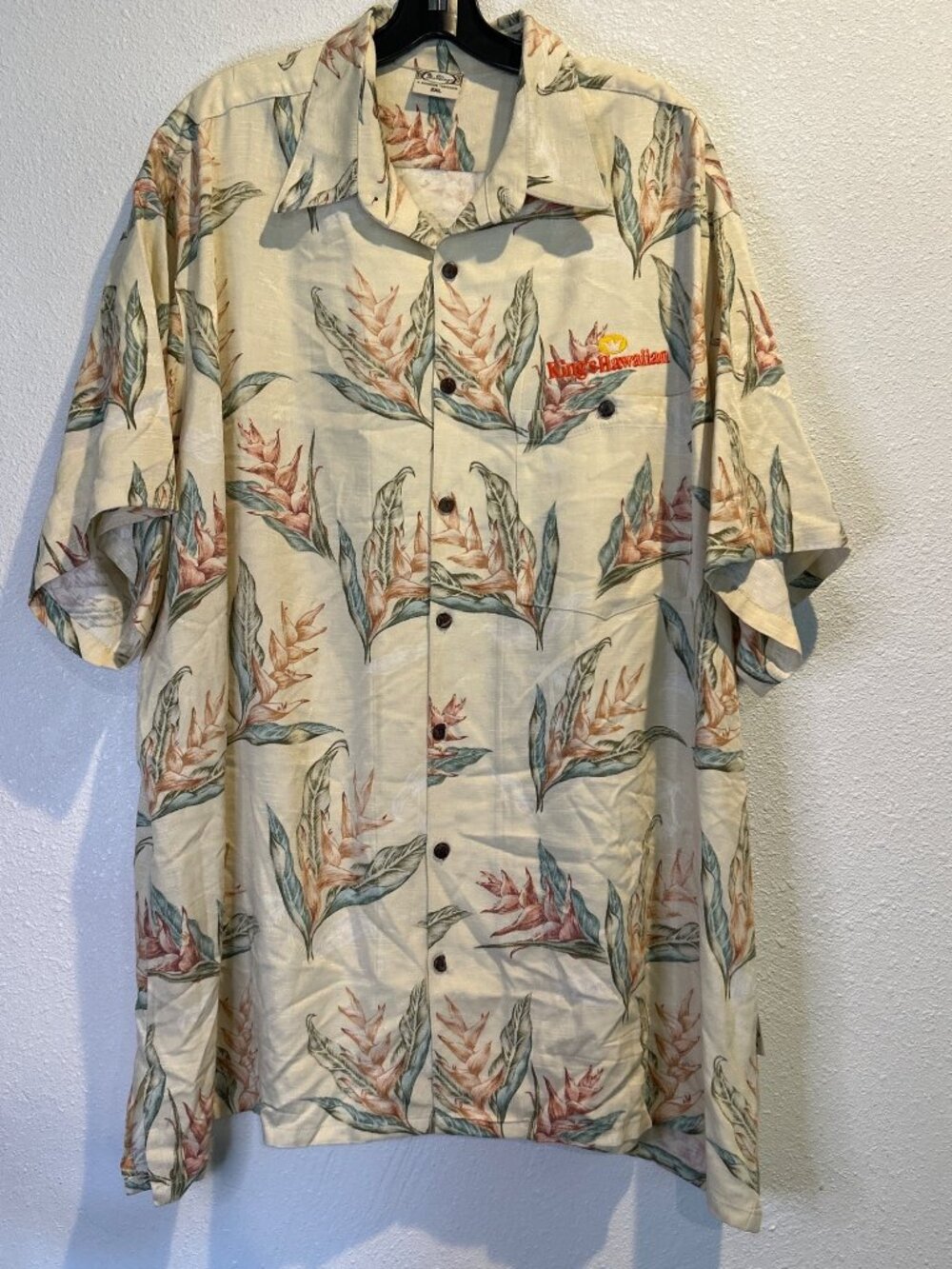 Go Barefoot Kings Hawaiian Shirt Men XXL SS Button-Up  In Paradise